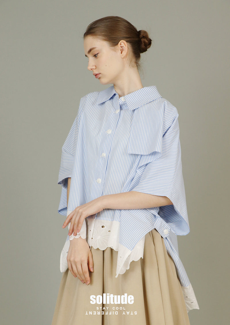 Striped Cape-Shirt