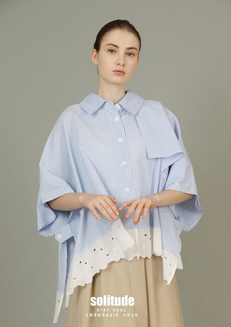 Striped Cape-Shirt