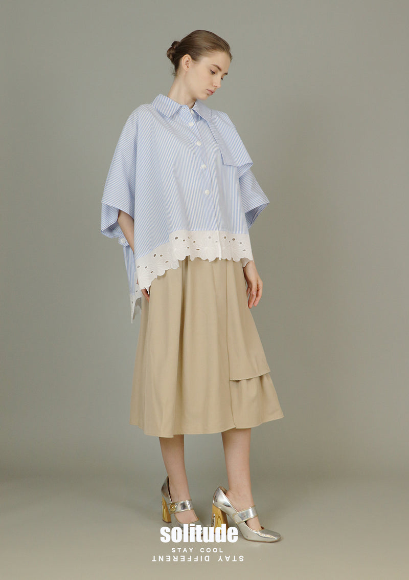 Striped Cape-Shirt