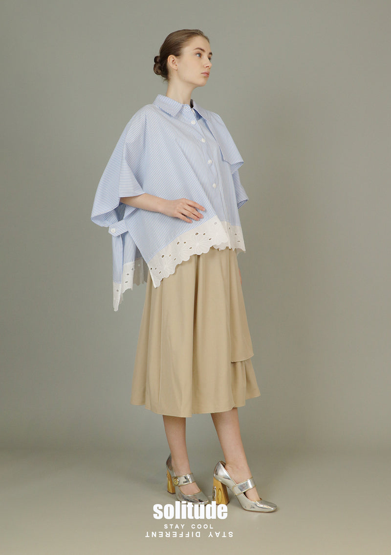 Striped Cape-Shirt