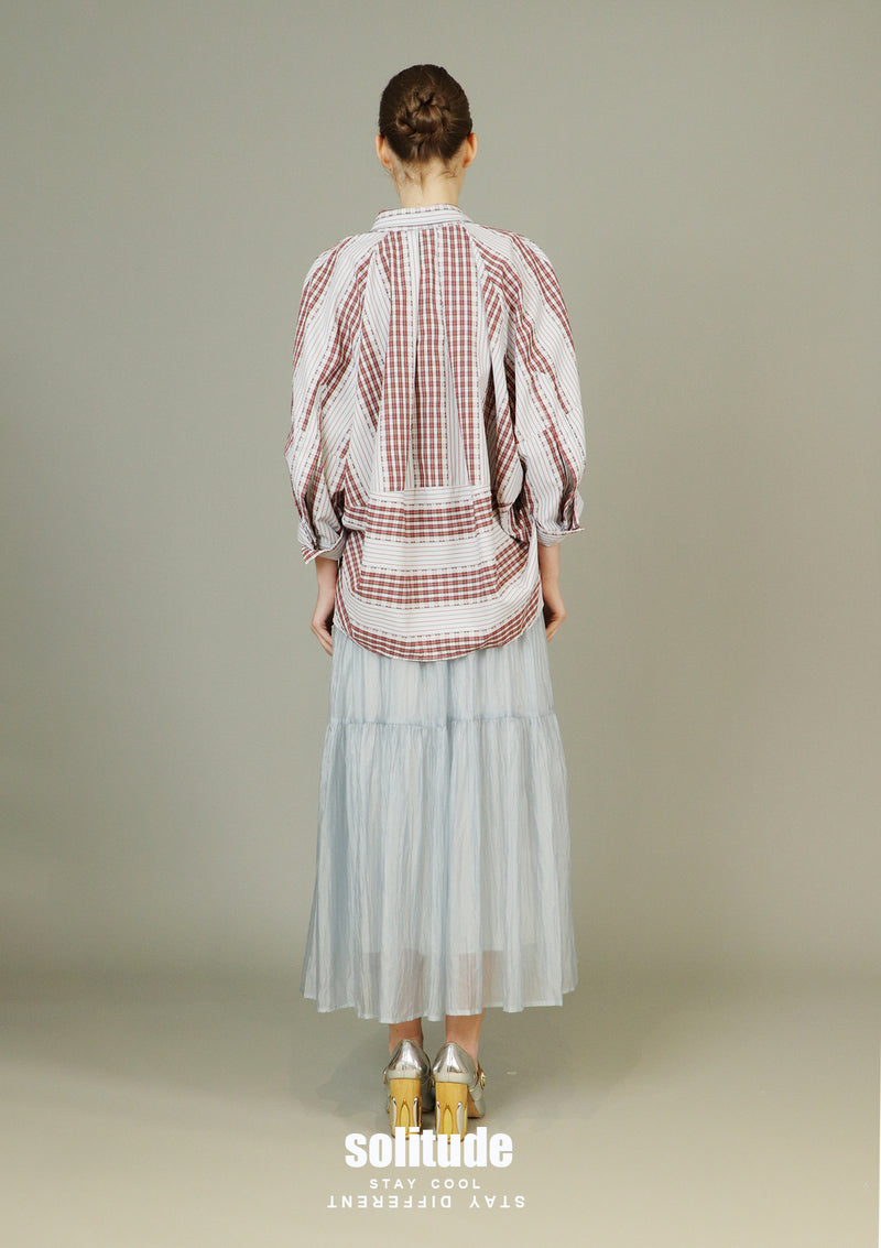 Sky Blue See Through Maxi Skirt