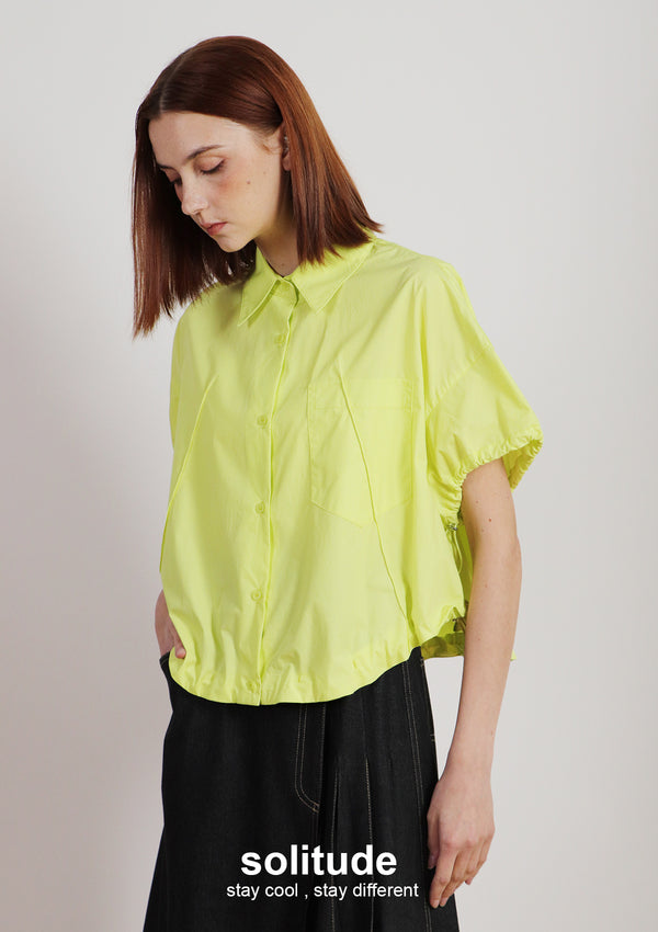 Lime Sleeveless Woven Shirt