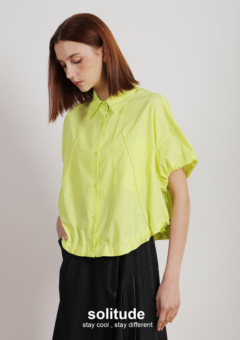 Lime Sleeveless Woven Shirt
