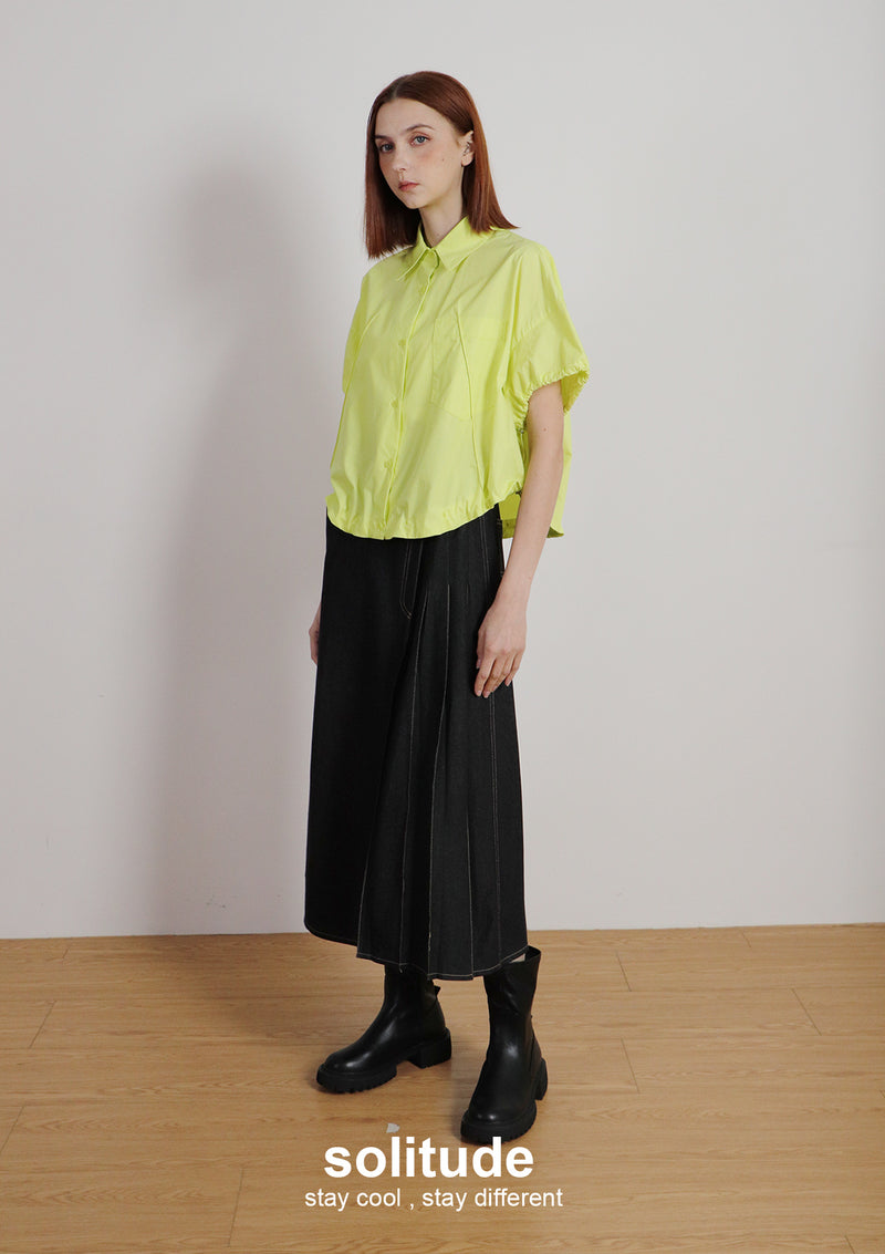 Lime Sleeveless Woven Shirt