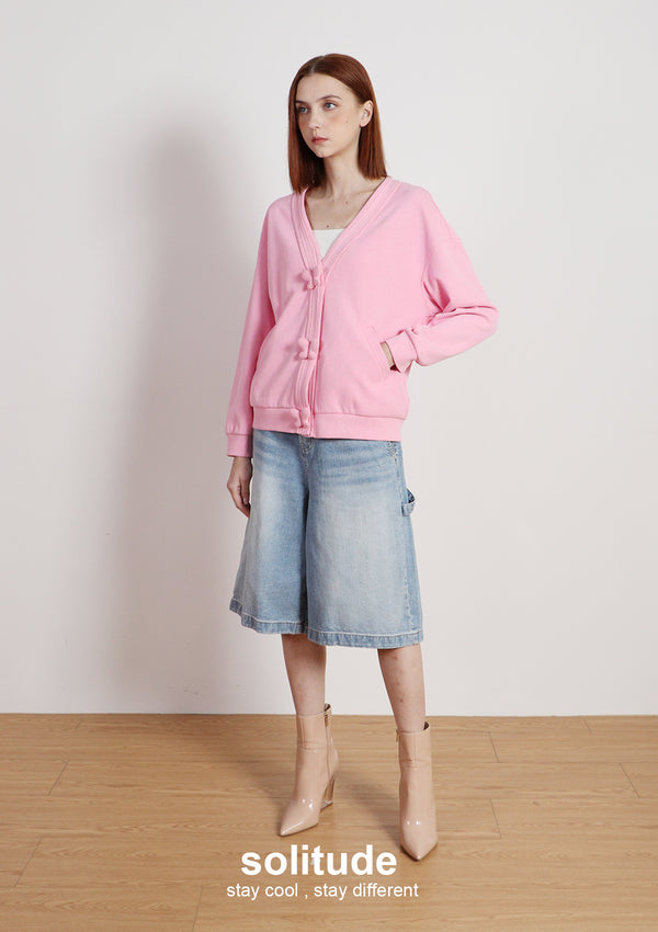 Pink Knitted Cardigan