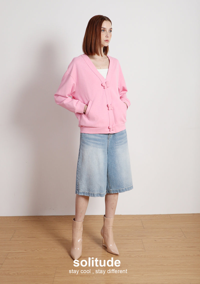 Pink Knitted Cardigan