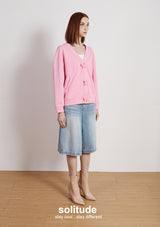 Pink Knitted Cardigan