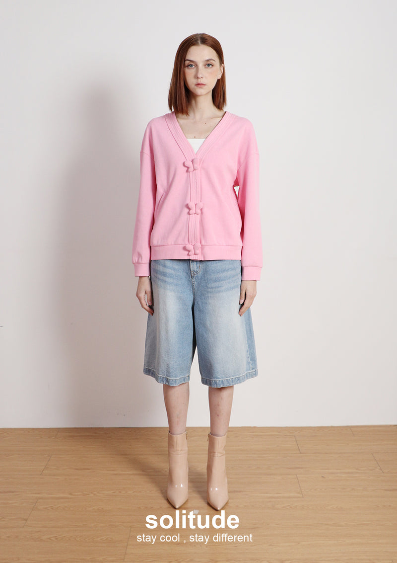 Pink Knitted Cardigan