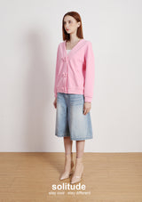 Pink Knitted Cardigan