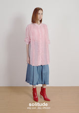 Pink Ruffles Super Long Shirt