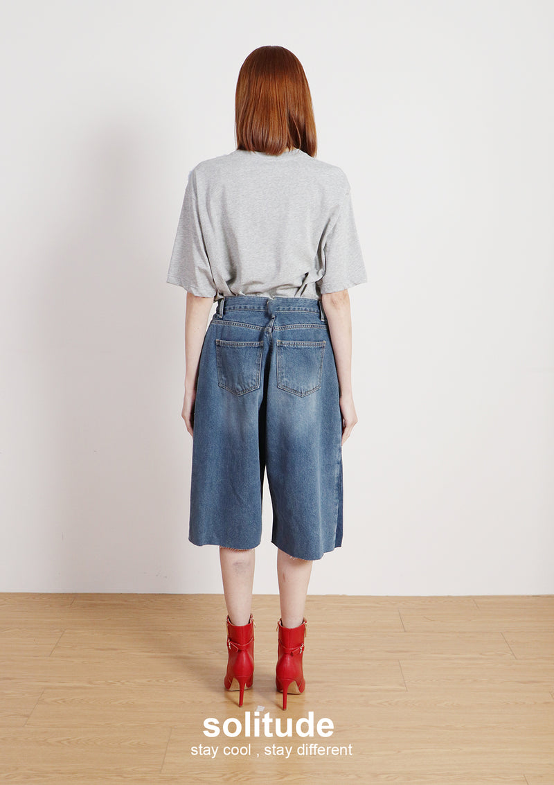 Light Grey Ruffles Trimes Tee