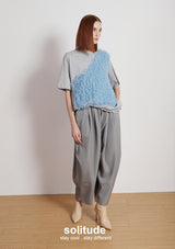 Charcoal Ruffles Trimes Tee