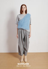 Charcoal Ruffles Trimes Tee