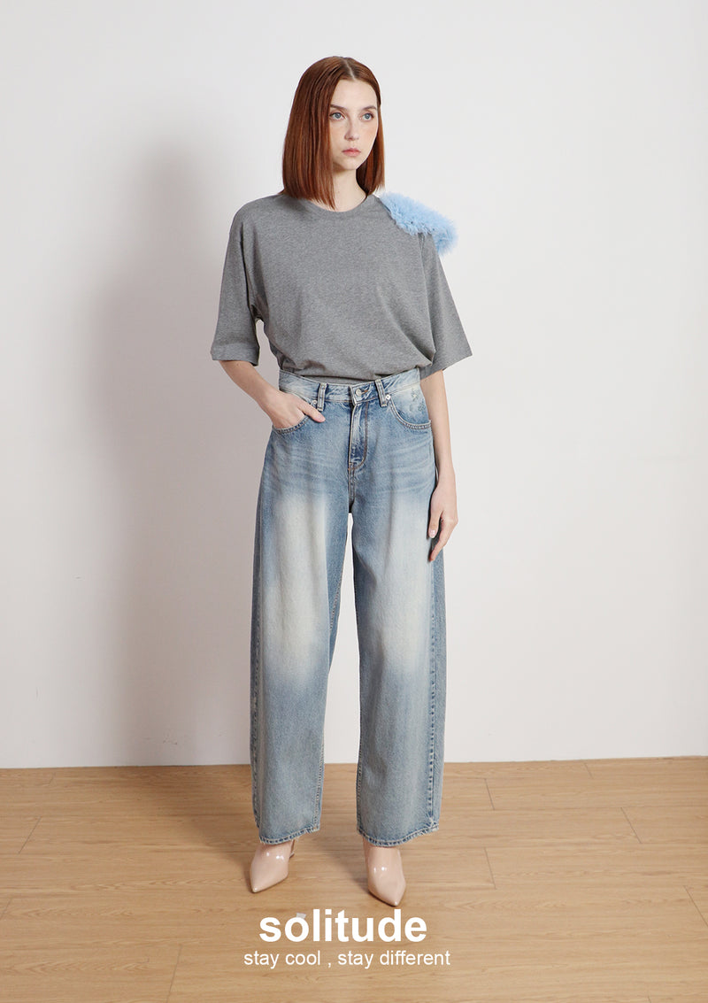 Charcoal Shoulder Trimes Tee