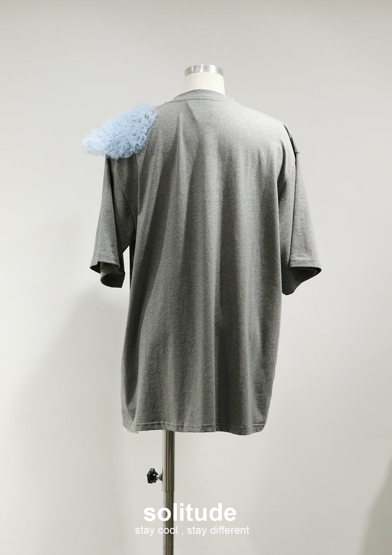 Charcoal Shoulder Trimes Tee