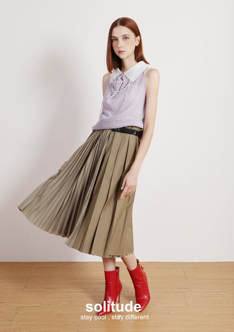 Purple Pearl Neck Tee