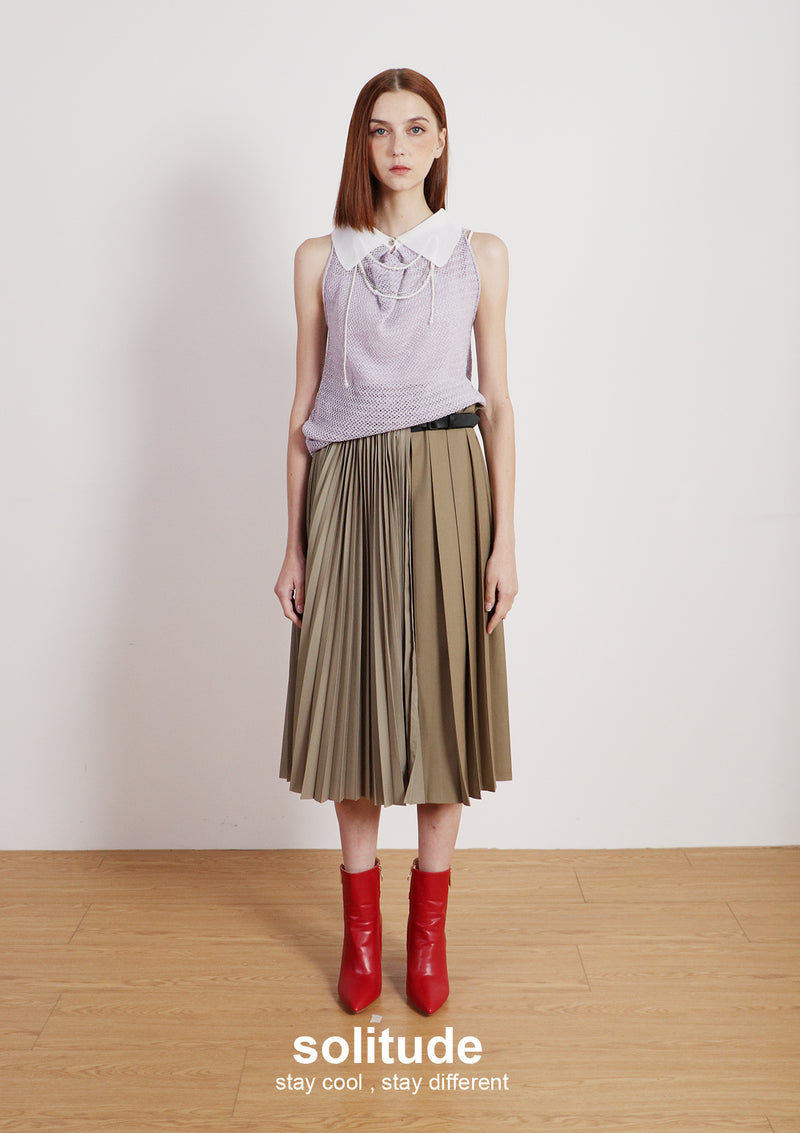 Purple Pearl Neck Tee