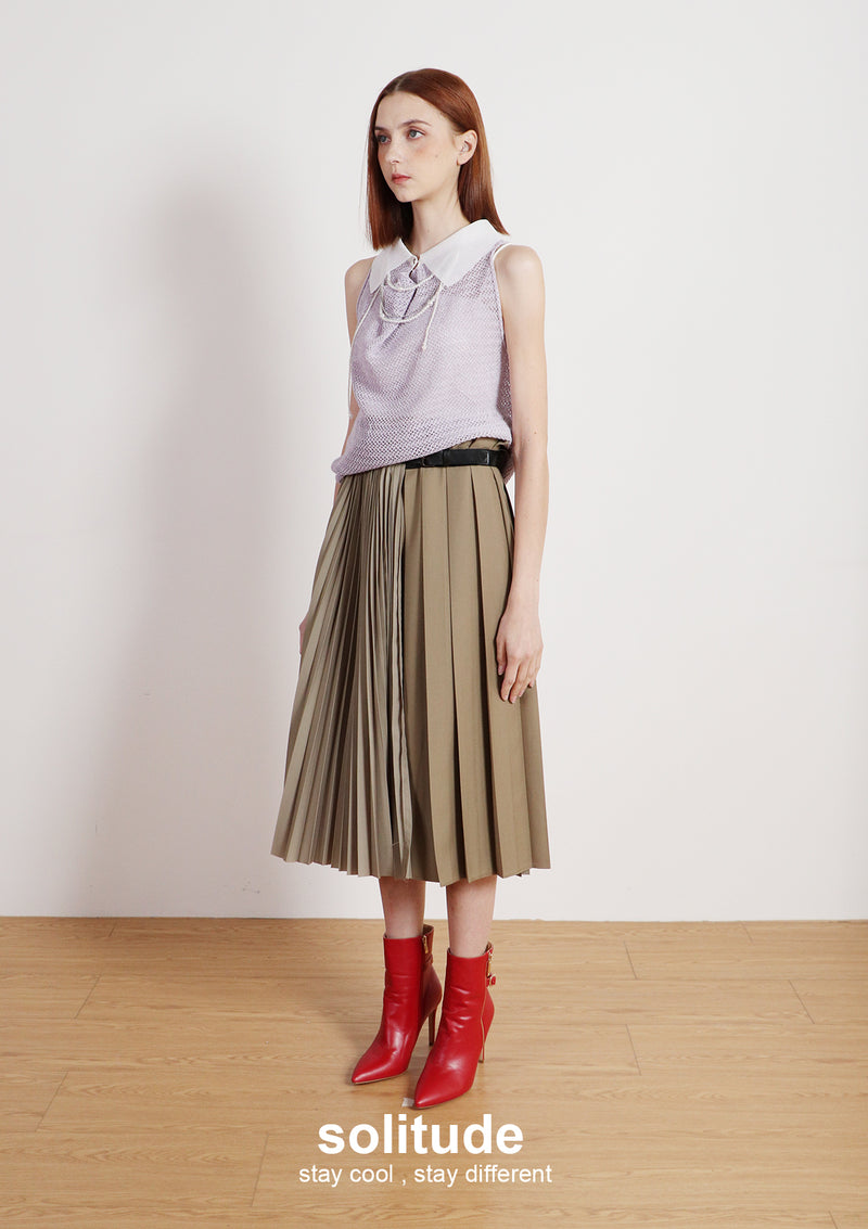 Purple Pearl Neck Tee