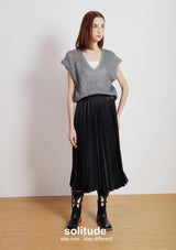 Grey Bling Bling Knitted Vest