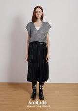 Grey Bling Bling Knitted Vest