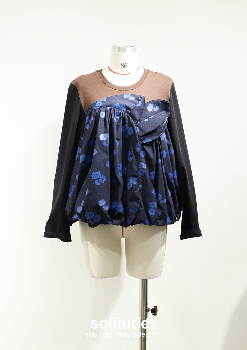 Brown Patches Knitted Top