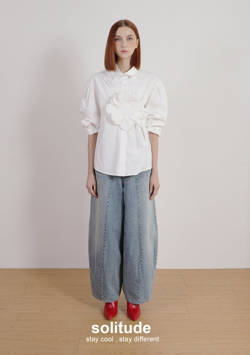 Big Flowers Woven Shirt