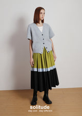 Green Pleated Skirt