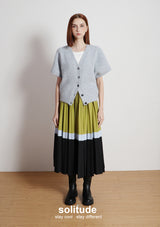 Green Pleated Skirt