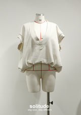 Beige Bubbles Layered Sleeveless Top