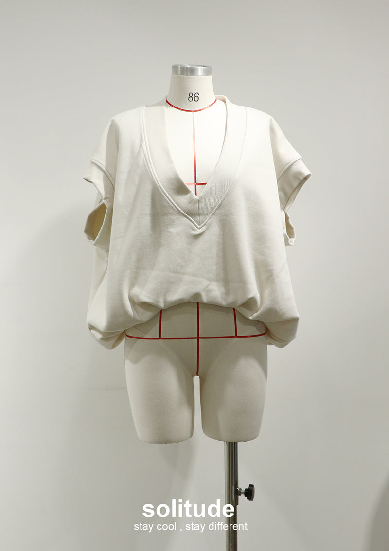 Beige Bubbles Layered Sleeveless Top