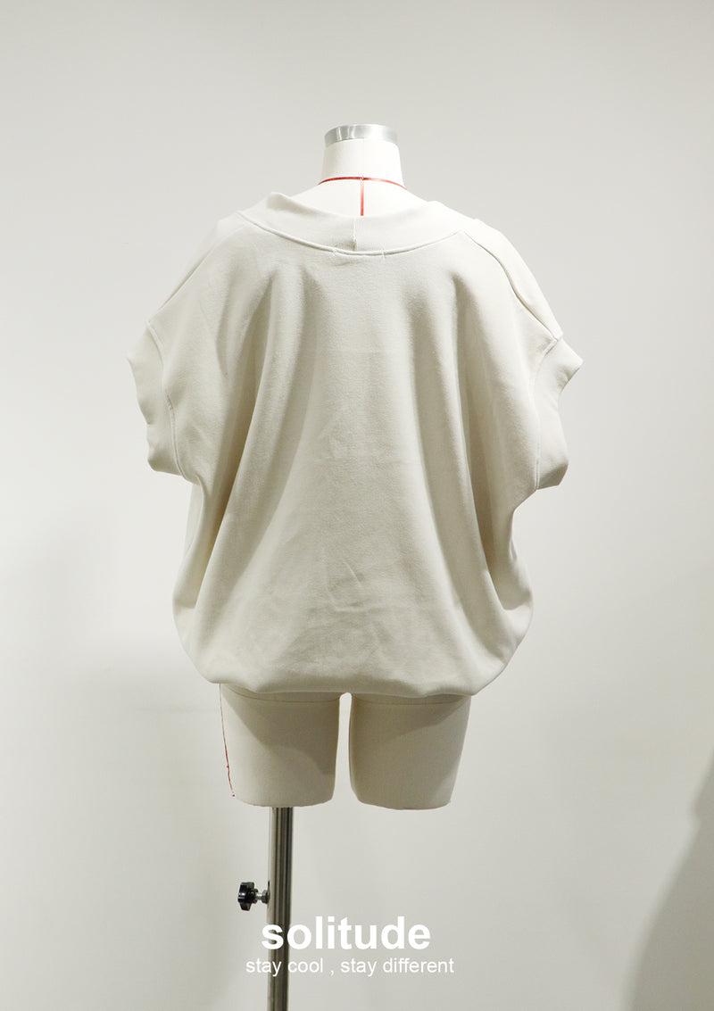 Beige Bubbles Layered Sleeveless Top