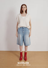 Beige Bubbles Layered Sleeveless Top