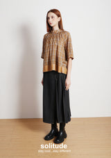 Brownish Yellow Plaid Top