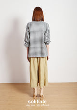 Khaki Elastic Waistband Culottes