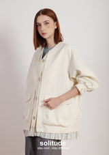 Off-white Boxy Woven Jacket