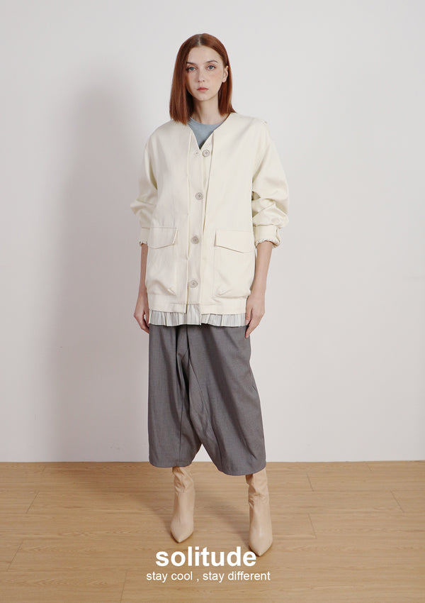 Off-white Boxy Woven Jacket