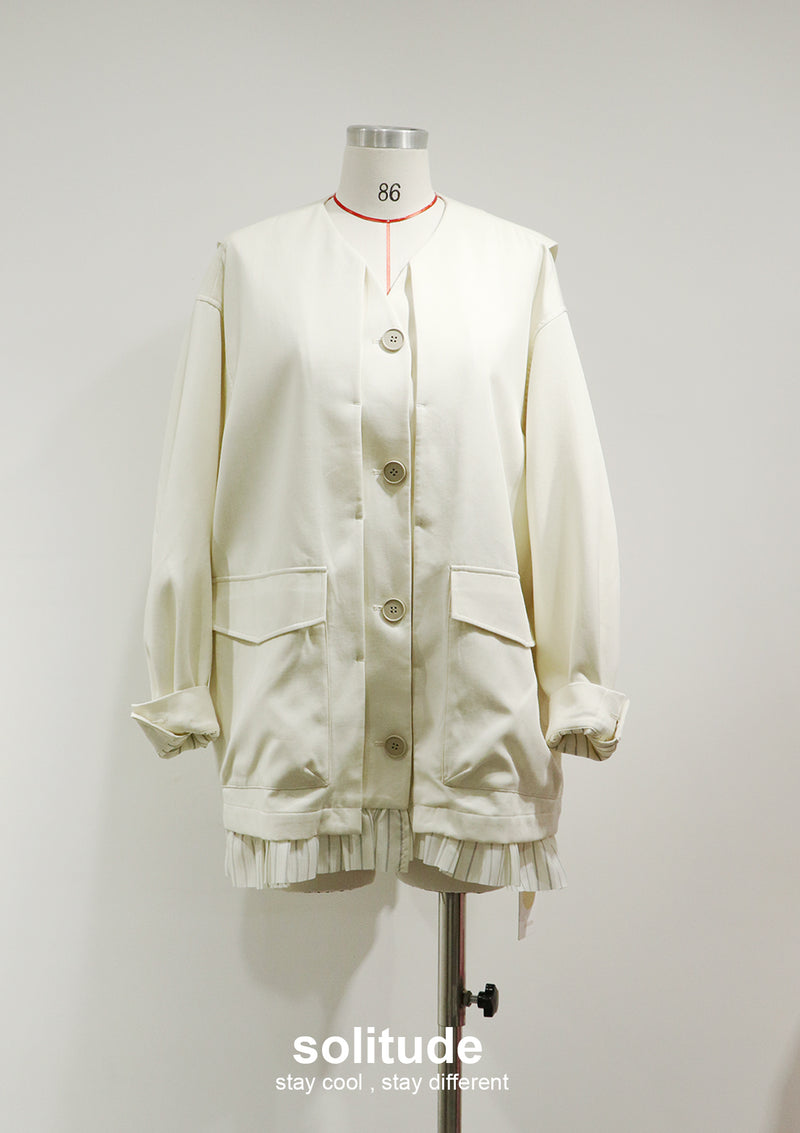 Off-white Boxy Woven Jacket