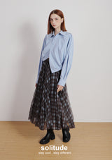 Blue Asymme Trical Shirt