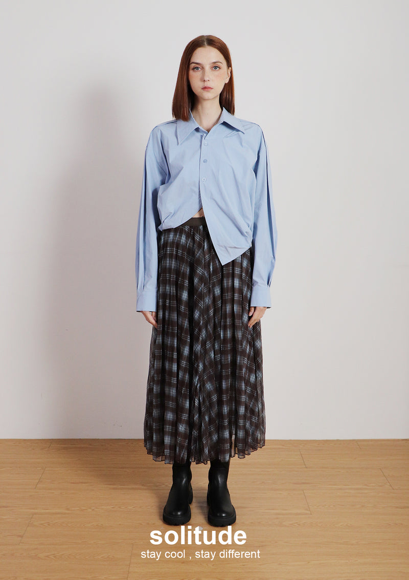 Blue Asymme Trical Shirt
