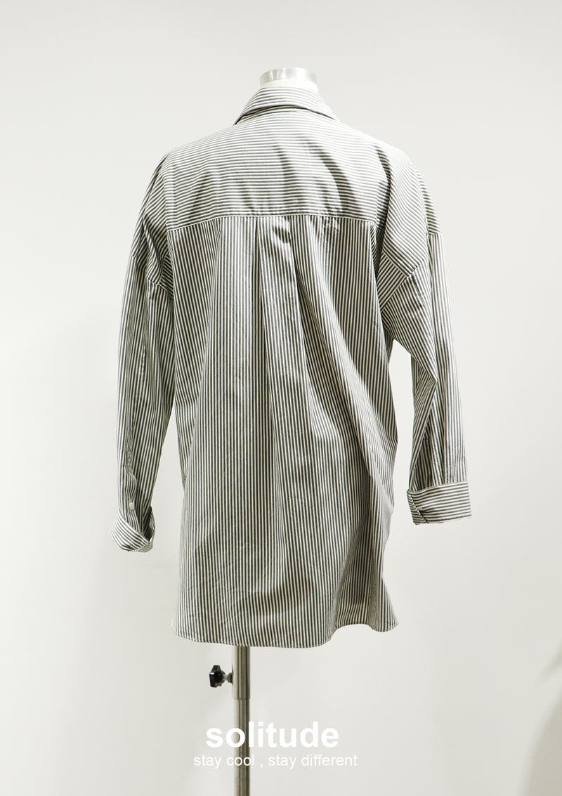 Striped Asymmetrical Shirt