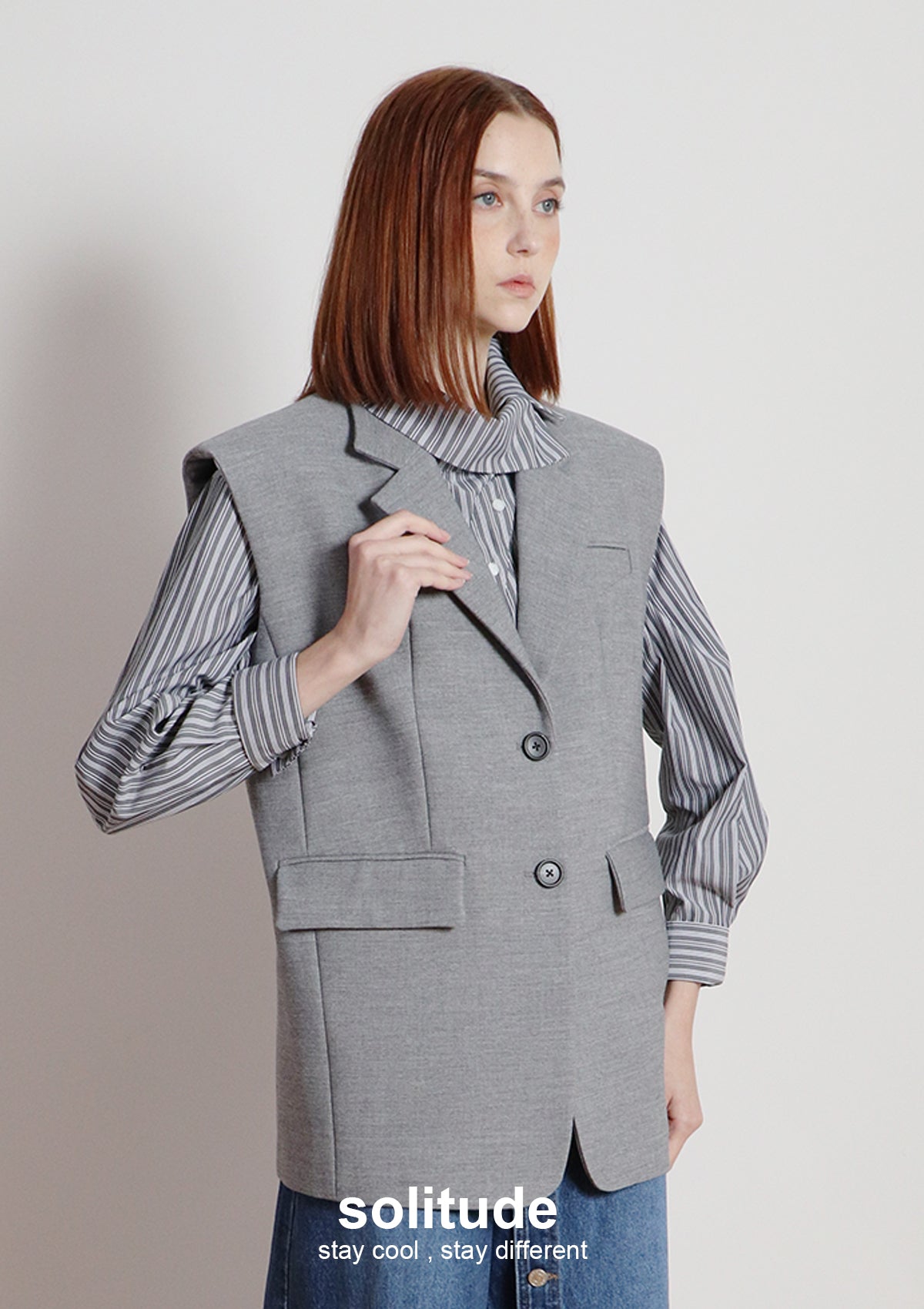 Charcoal Suit Vest – solitude