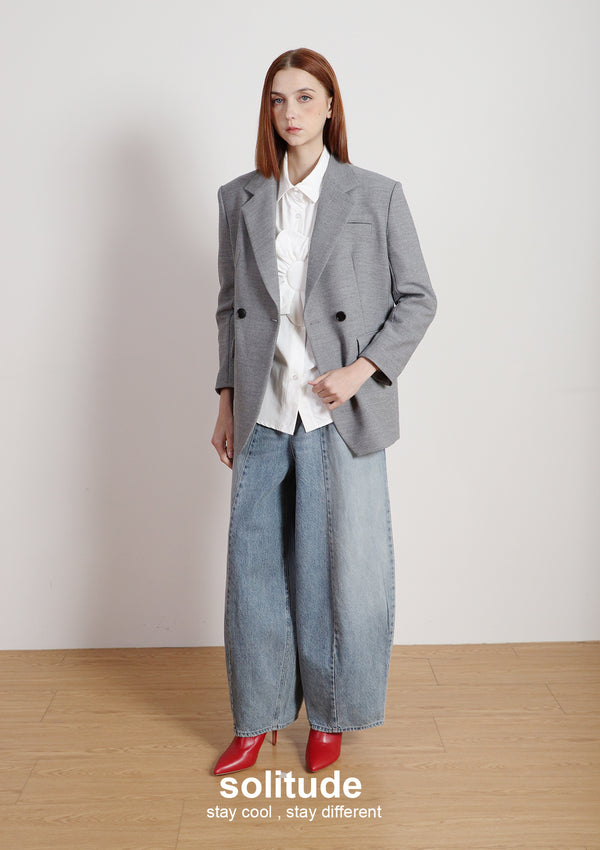 Charcoal Oversized Suit Jacket