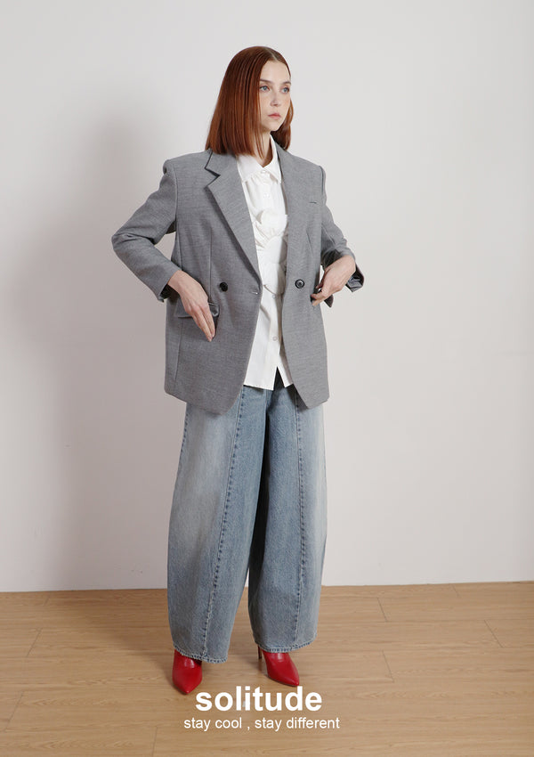 Charcoal Oversized Suit Jacket