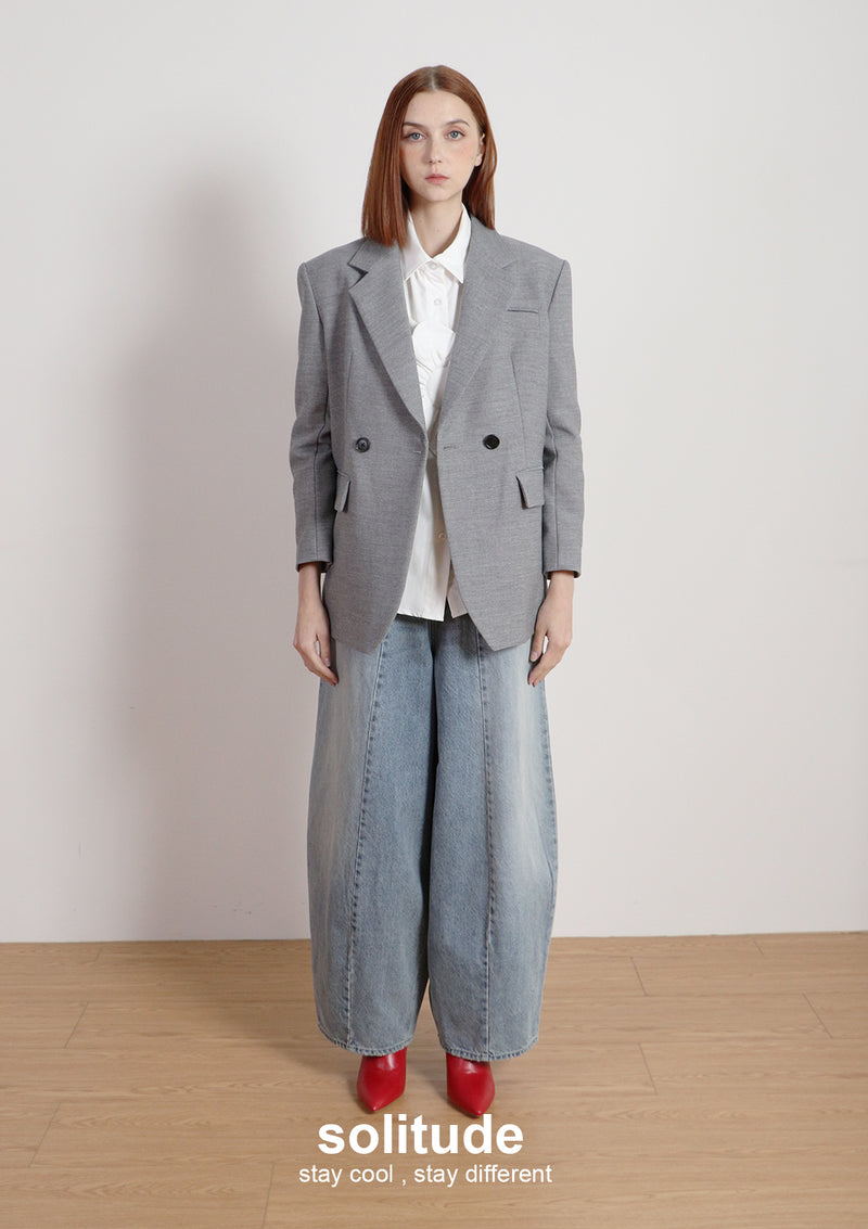 Charcoal Oversized Suit Jacket