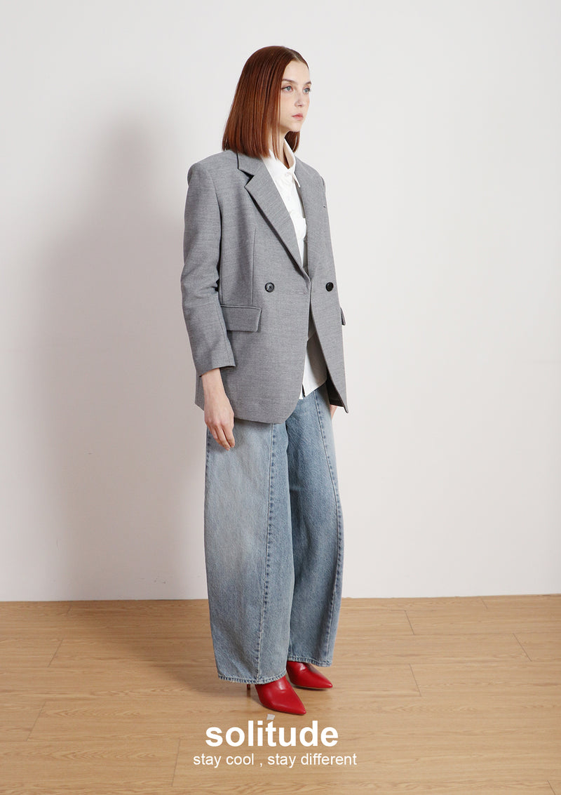 Charcoal Oversized Suit Jacket