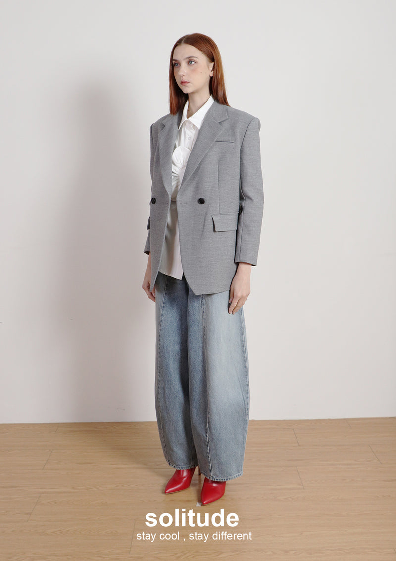 Charcoal Oversized Suit Jacket