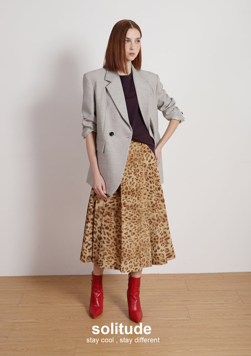 Beige Oversized Suit Jacket