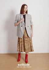 Beige Oversized Suit Jacket