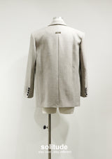 Beige Oversized Suit Jacket