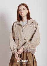 Striped Zip Up Sporty Jacket